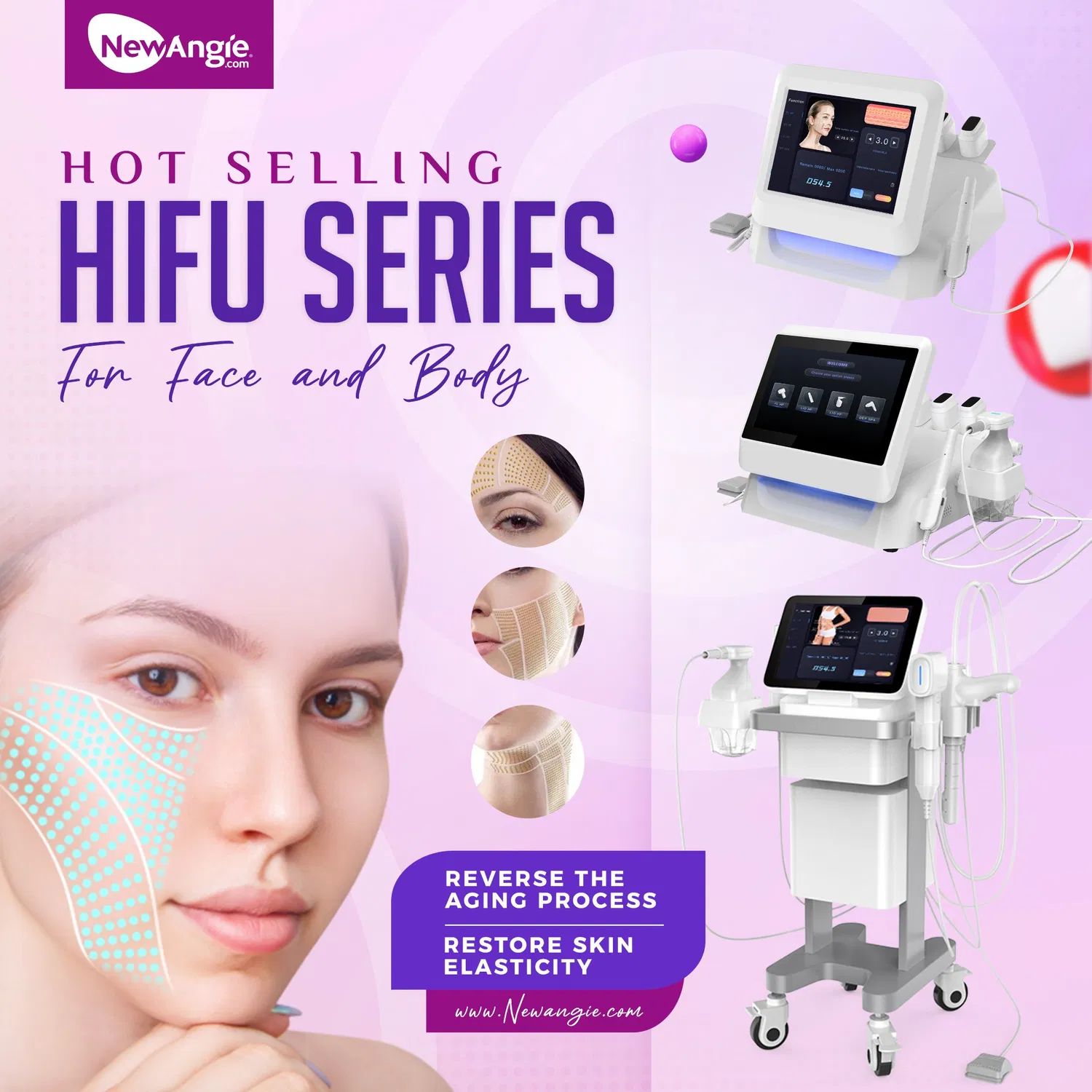 14D Hifu Machine Focused Ultrasound 7D 12D Vertical Transducer Face Lifting 6 in 1 Hifu Machine