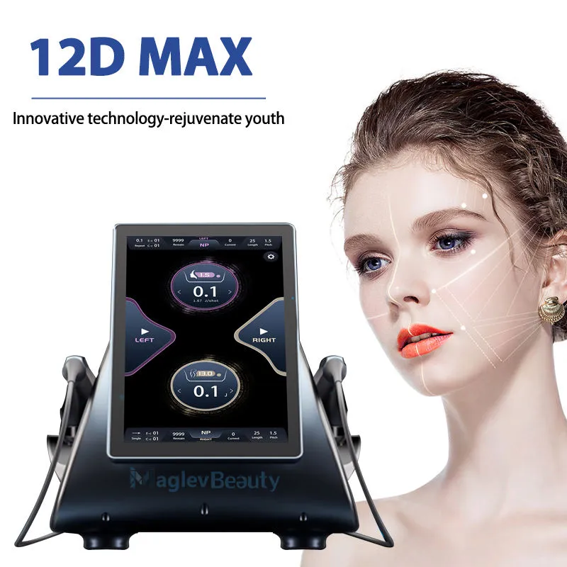 2025 Portable 7D V-Max Hifu System - Face Lift Body Slimming and Wrinkle Reduction for Neck and Facial Contouring Hifu